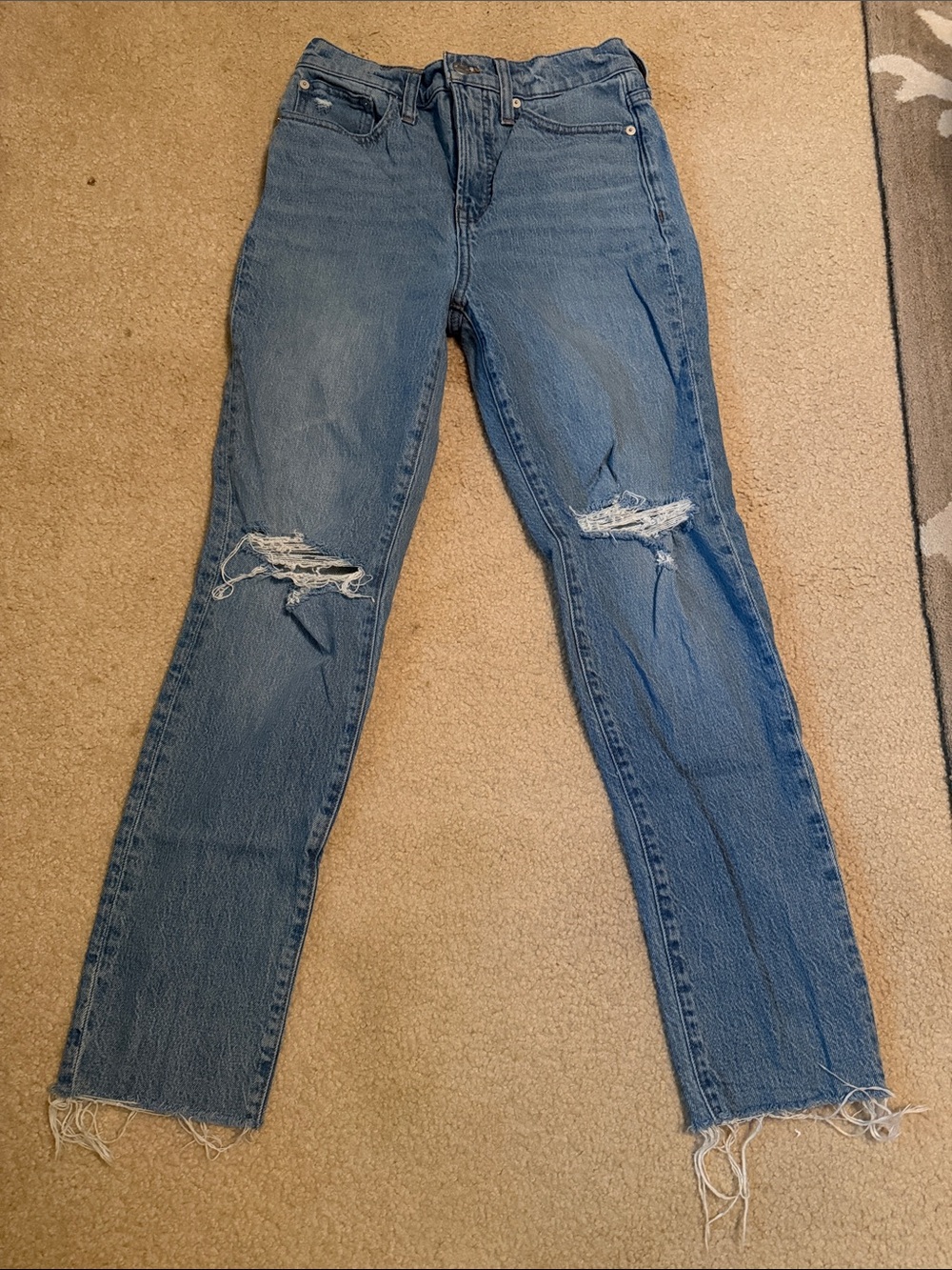 Blue Distressed High-Rise Women Jeans